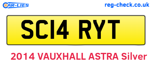SC14RYT are the vehicle registration plates.