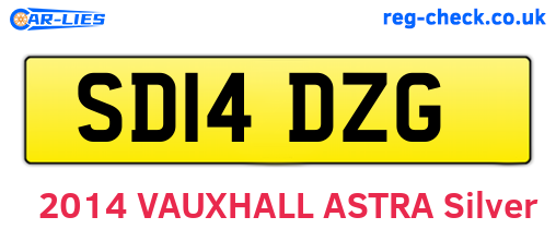 SD14DZG are the vehicle registration plates.