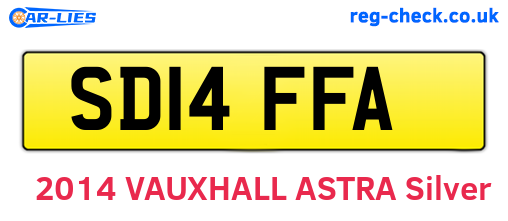 SD14FFA are the vehicle registration plates.