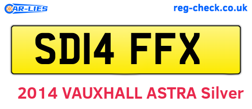 SD14FFX are the vehicle registration plates.