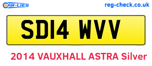 SD14WVV are the vehicle registration plates.