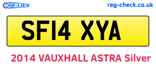 SF14XYA are the vehicle registration plates.