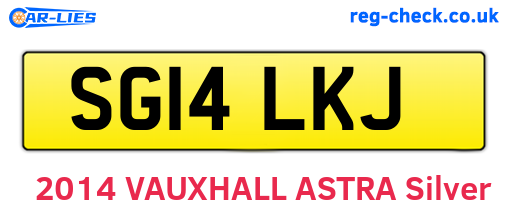 SG14LKJ are the vehicle registration plates.