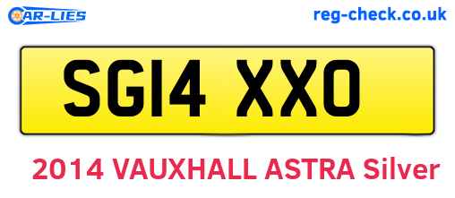 SG14XXO are the vehicle registration plates.