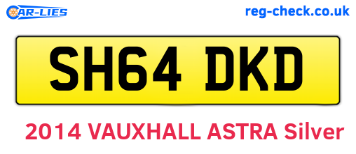 SH64DKD are the vehicle registration plates.