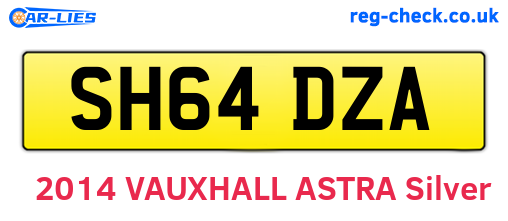 SH64DZA are the vehicle registration plates.