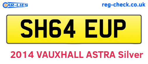SH64EUP are the vehicle registration plates.