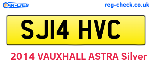 SJ14HVC are the vehicle registration plates.