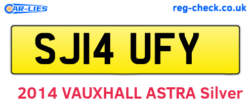 SJ14UFY are the vehicle registration plates.