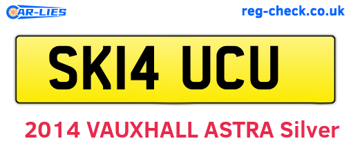 SK14UCU are the vehicle registration plates.