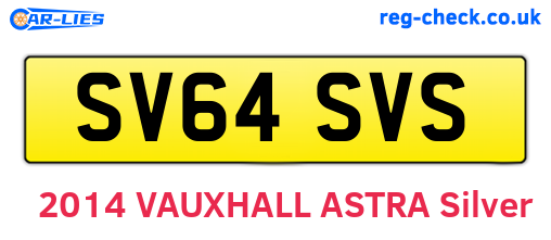 SV64SVS are the vehicle registration plates.