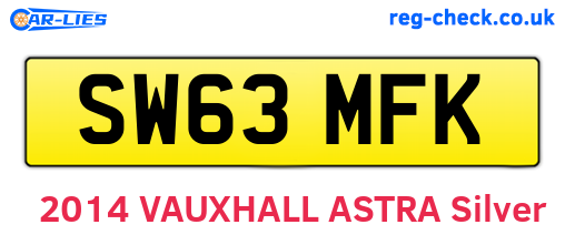 SW63MFK are the vehicle registration plates.