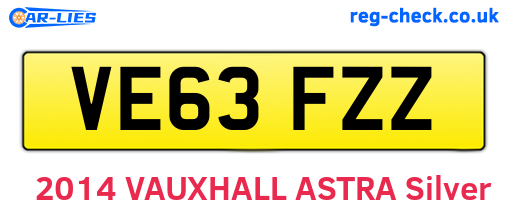 VE63FZZ are the vehicle registration plates.