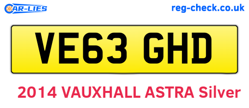 VE63GHD are the vehicle registration plates.