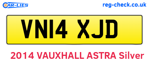VN14XJD are the vehicle registration plates.
