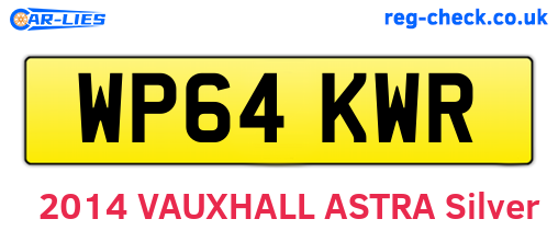WP64KWR are the vehicle registration plates.