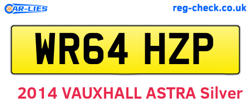WR64HZP are the vehicle registration plates.
