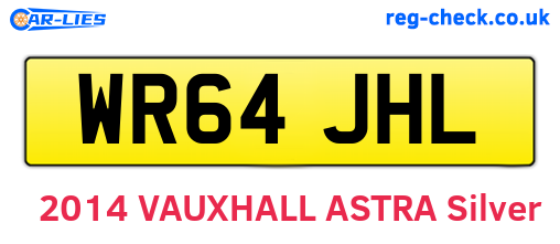 WR64JHL are the vehicle registration plates.