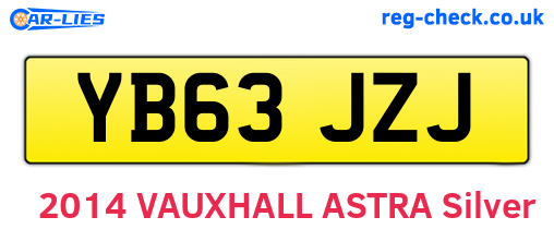 YB63JZJ are the vehicle registration plates.