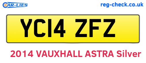 YC14ZFZ are the vehicle registration plates.