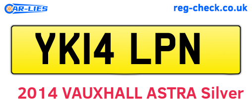 YK14LPN are the vehicle registration plates.