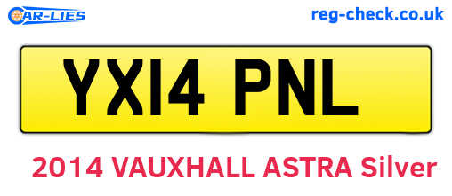 YX14PNL are the vehicle registration plates.