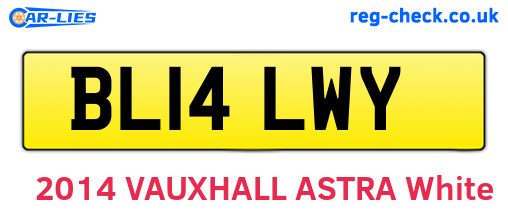 BL14LWY are the vehicle registration plates.