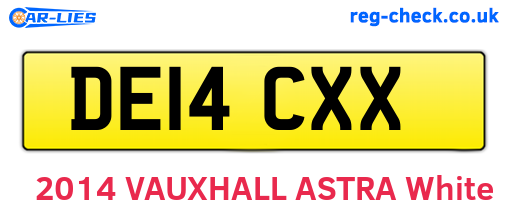 DE14CXX are the vehicle registration plates.