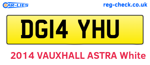 DG14YHU are the vehicle registration plates.