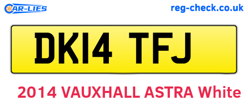 DK14TFJ are the vehicle registration plates.