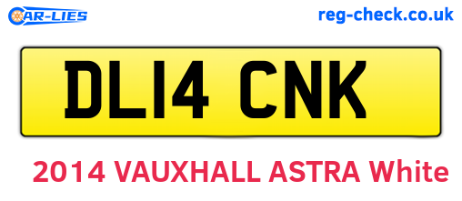 DL14CNK are the vehicle registration plates.