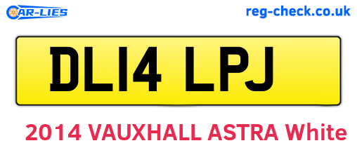 DL14LPJ are the vehicle registration plates.