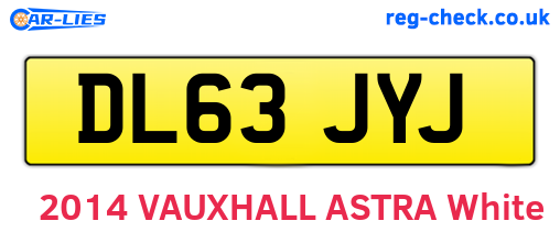 DL63JYJ are the vehicle registration plates.