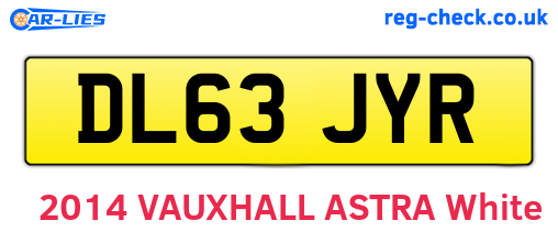DL63JYR are the vehicle registration plates.
