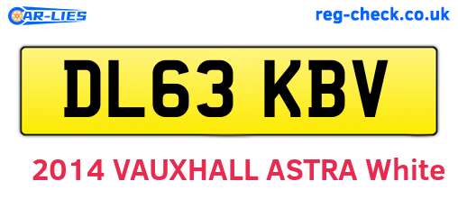 DL63KBV are the vehicle registration plates.