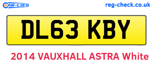 DL63KBY are the vehicle registration plates.