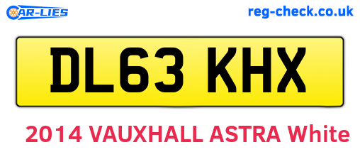 DL63KHX are the vehicle registration plates.