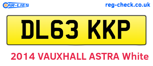 DL63KKP are the vehicle registration plates.