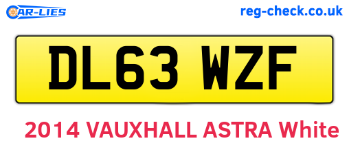 DL63WZF are the vehicle registration plates.