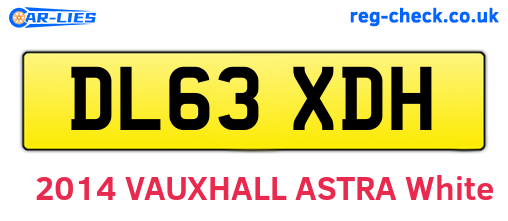DL63XDH are the vehicle registration plates.