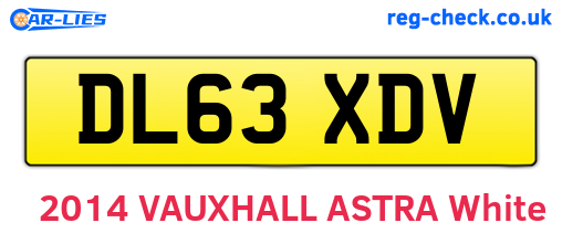 DL63XDV are the vehicle registration plates.