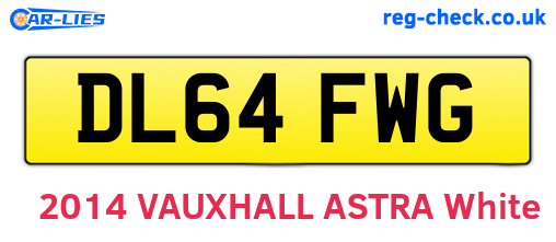 DL64FWG are the vehicle registration plates.