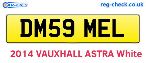 DM59MEL are the vehicle registration plates.