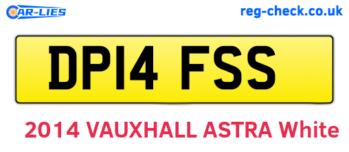 DP14FSS are the vehicle registration plates.