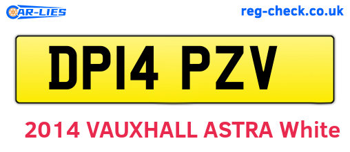 DP14PZV are the vehicle registration plates.