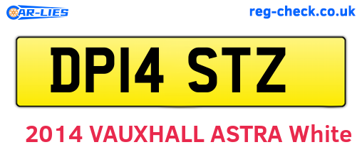DP14STZ are the vehicle registration plates.
