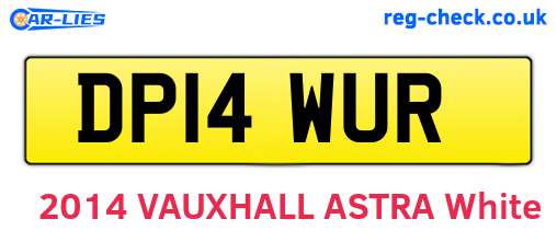 DP14WUR are the vehicle registration plates.
