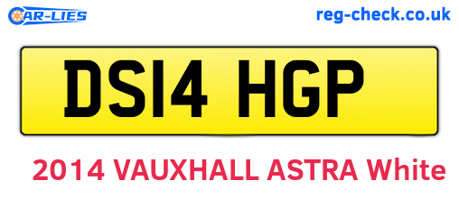 DS14HGP are the vehicle registration plates.
