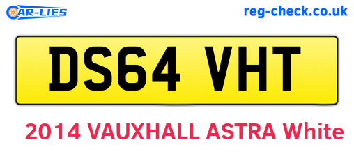 DS64VHT are the vehicle registration plates.