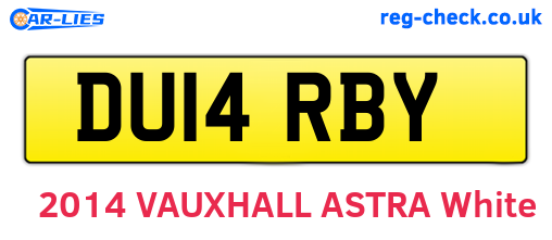 DU14RBY are the vehicle registration plates.